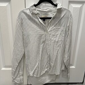 Universal Thread Olive and White Striped Shirt